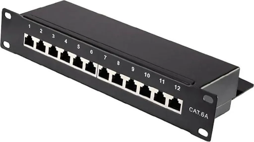 Panneau de brassage métallique 12 ports blindé avec connexion haut débit