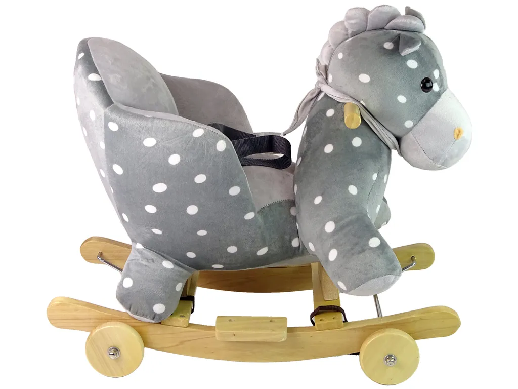 Cheval à bascule 46 cm Petits points - Stable et sûr pour l'équilibre - 6