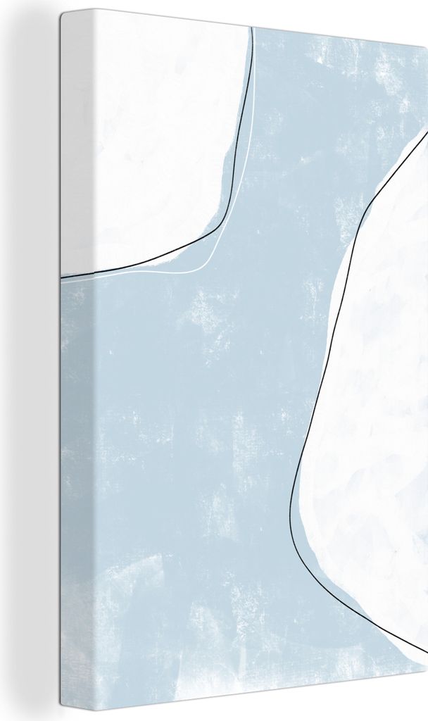 OneMillionCanvasses - Leinwandbilder - 90x140 cm, Blau - Minimalismus - Abstrakt, Wandbilder Kunstdruck Wanddekoration - Foto auf Leinwand - Gem...