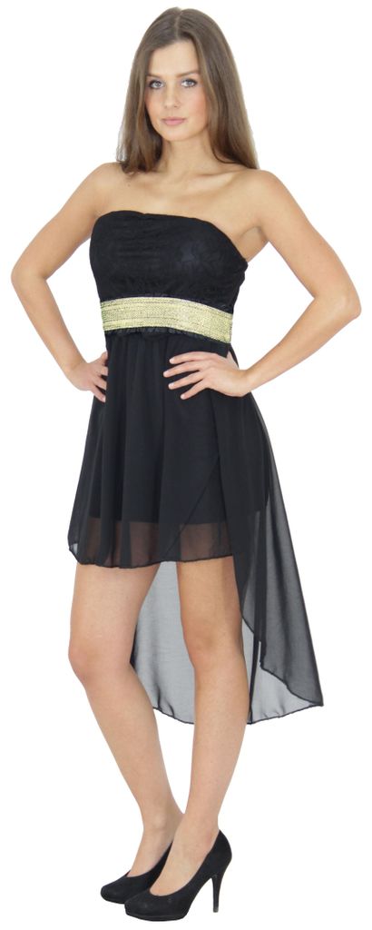 y Sommer Bandeau Kleid Vokuhilaschnitt  Cocktailkleid Produktbild 