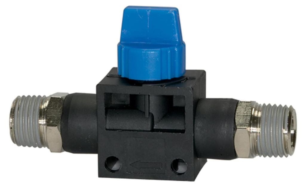 Riegler Absperrventil »Blaue Serie«, R 1/8 a., R 1/8 a., beschichtet