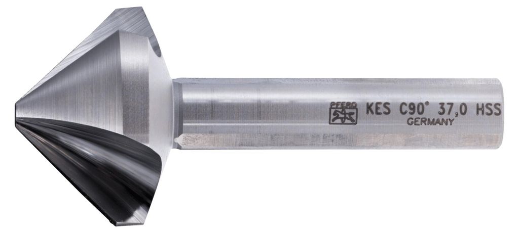 PFERD TOOLS HSS Kegel-und Entgratsenker 90° Ø 37 mm Schaft-Ø 12 mm DIN 335 C 3-Flächenschaft