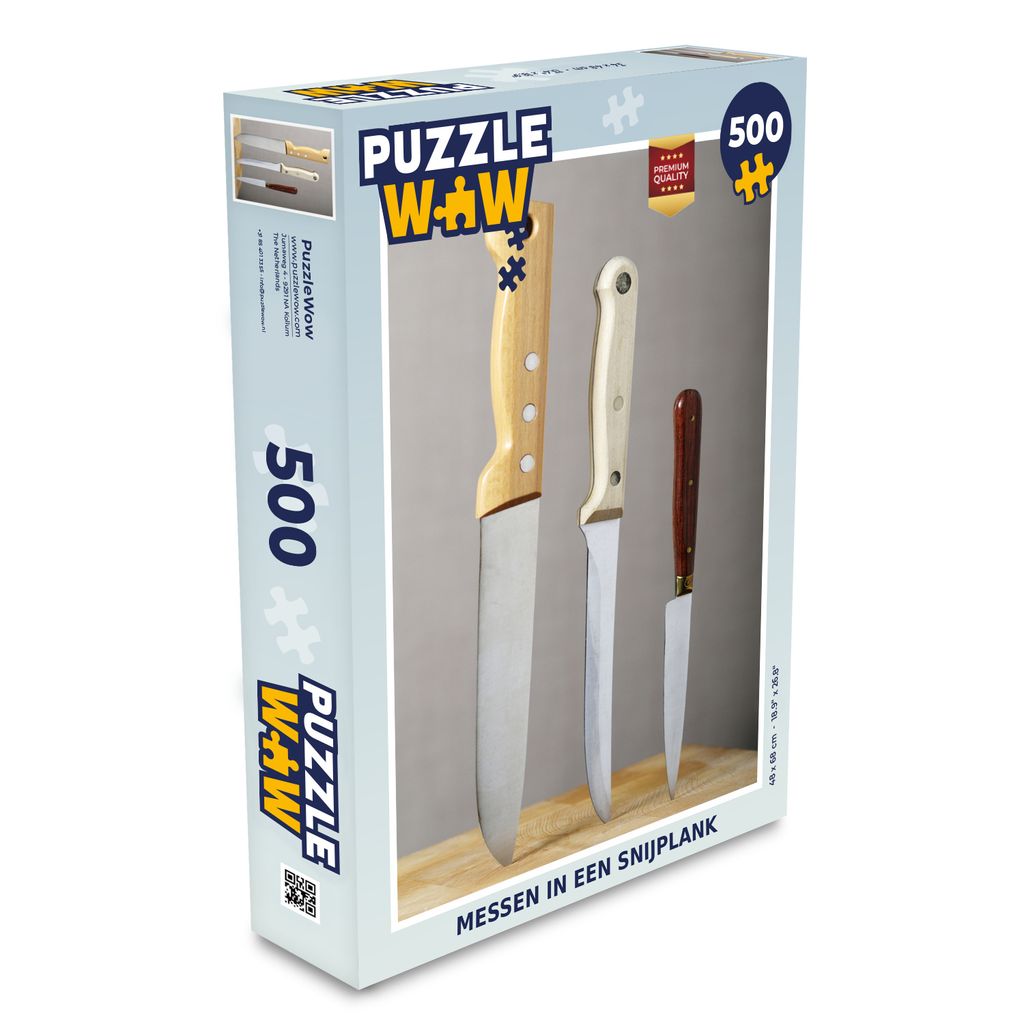 MuchoWow Puzzle 500 Teile Messer in einem Schneidebrett - Denken - Spiel - Toy