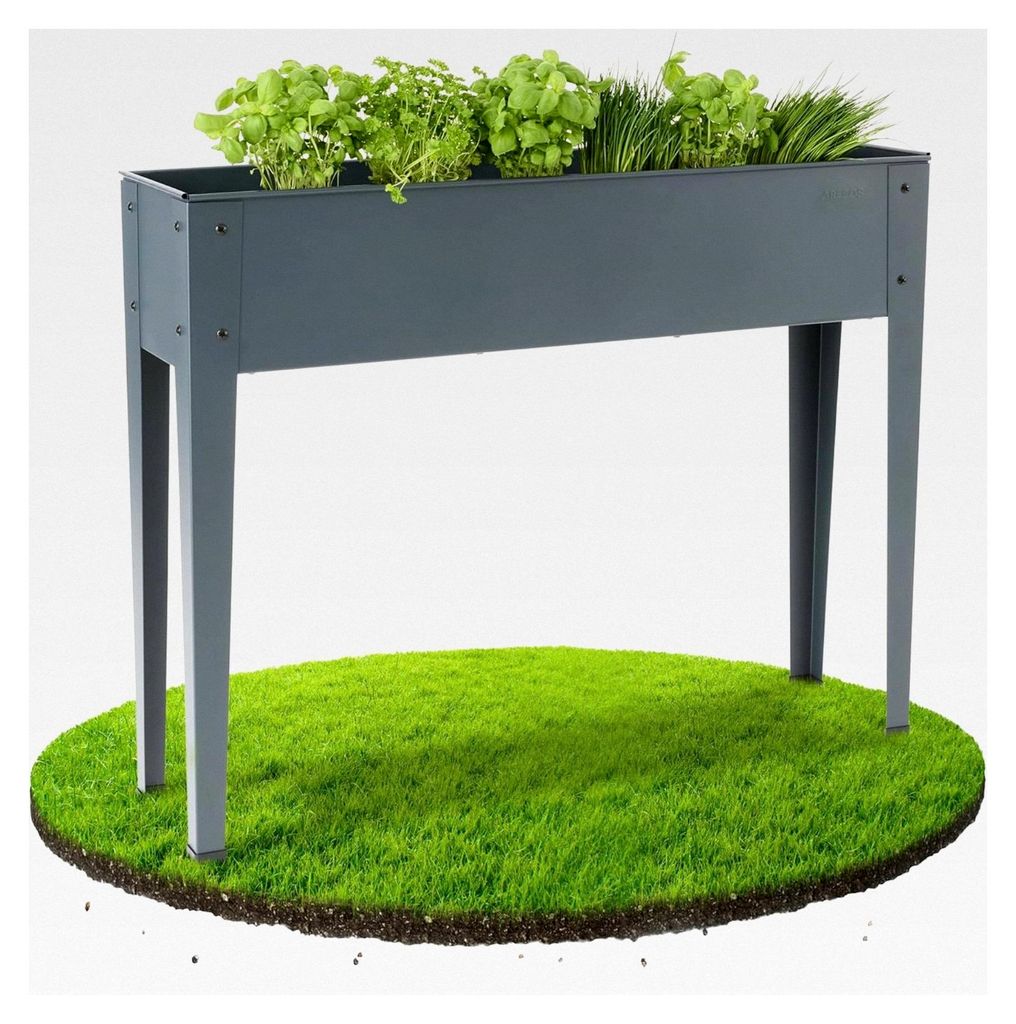 Hochbeet 101,5 x 26 x 80 cm | Frühbeet Kräuterbeet Pflanzenbeet Blumenkasten für Garten und Terrasse