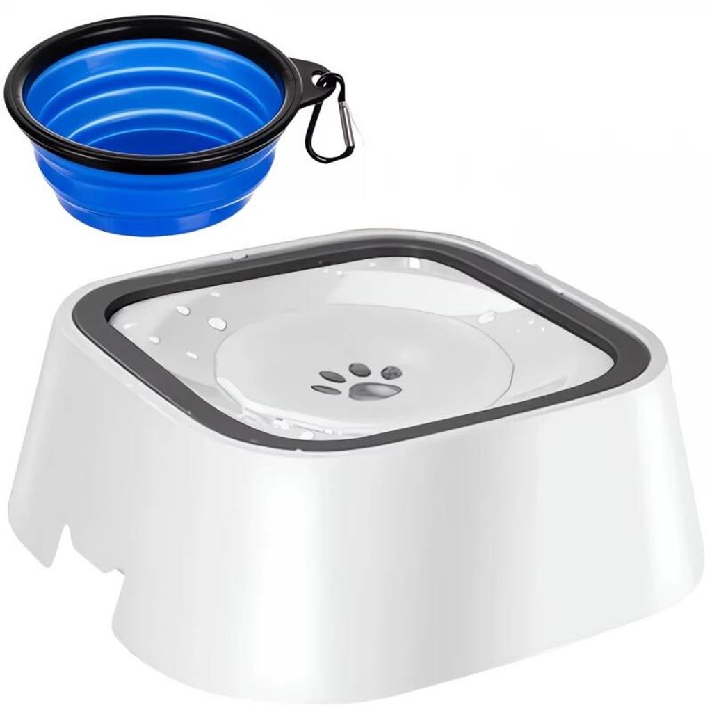Purlov 24342 Miska na vodu pre psov 1,5 l biela + cestovná Obrázok produktu 