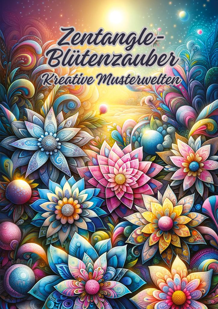 Zentangle-Blütenzauber Malbuch: Detailreiche Blumenmuster für kreative Entspannung und Ausmalen