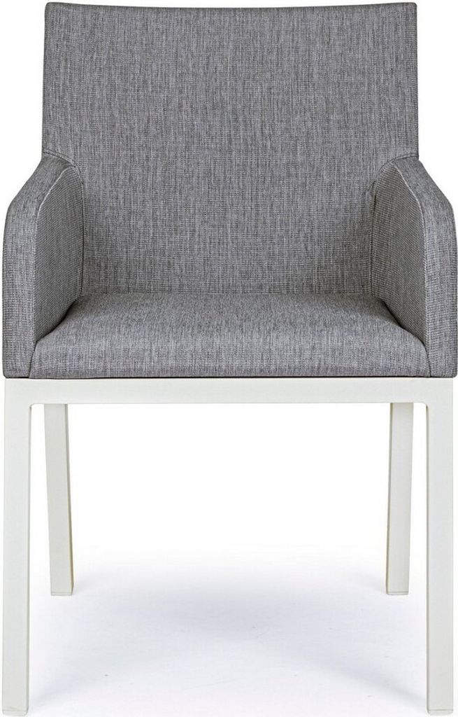 4er Set Stühle Owen 55 x 62 x 82 cm Aluminium Weiß Wohnzimmer Esszimmer