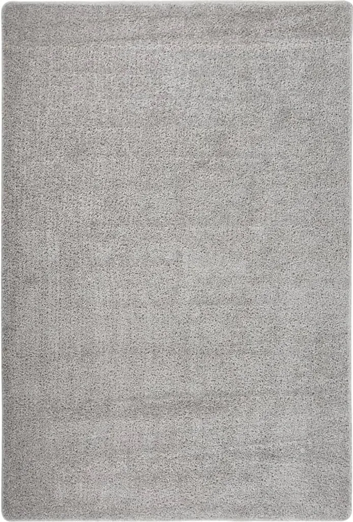 Tapis Shaggy Gris Clair 140x200 cm - Tapis de Salon Doux Antidérapant
