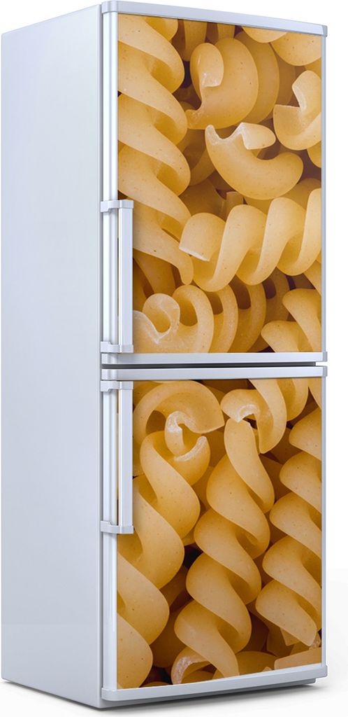 Kühlschrankdekoration 70x180 cm Aufkleber auf dem Kühlschrank - Nudeln Fusilli Essen