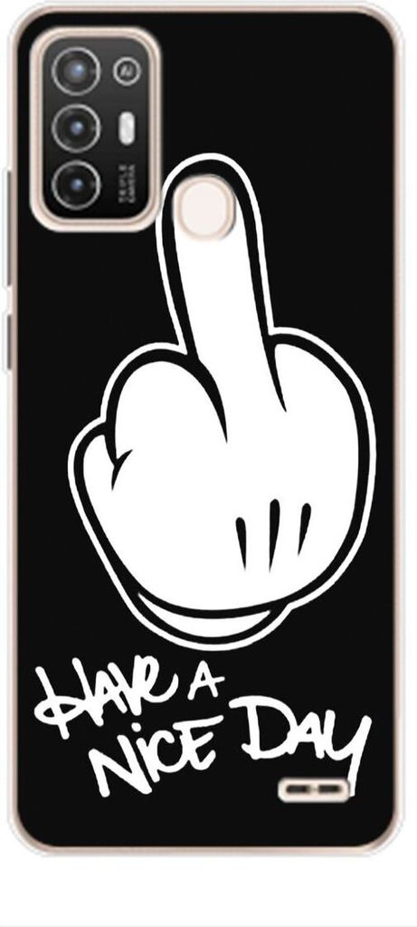 König Design Hülle kompatibel mit ZTE Blade A52 Kunststoff Soft Handyhülle - Handy Case Have a nice Day