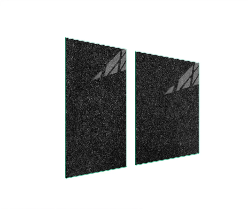 Piastre coprifornelli 2 pezzi 90x52 copertura piano cottura in ceramica tagliere in vetro ardesia nero