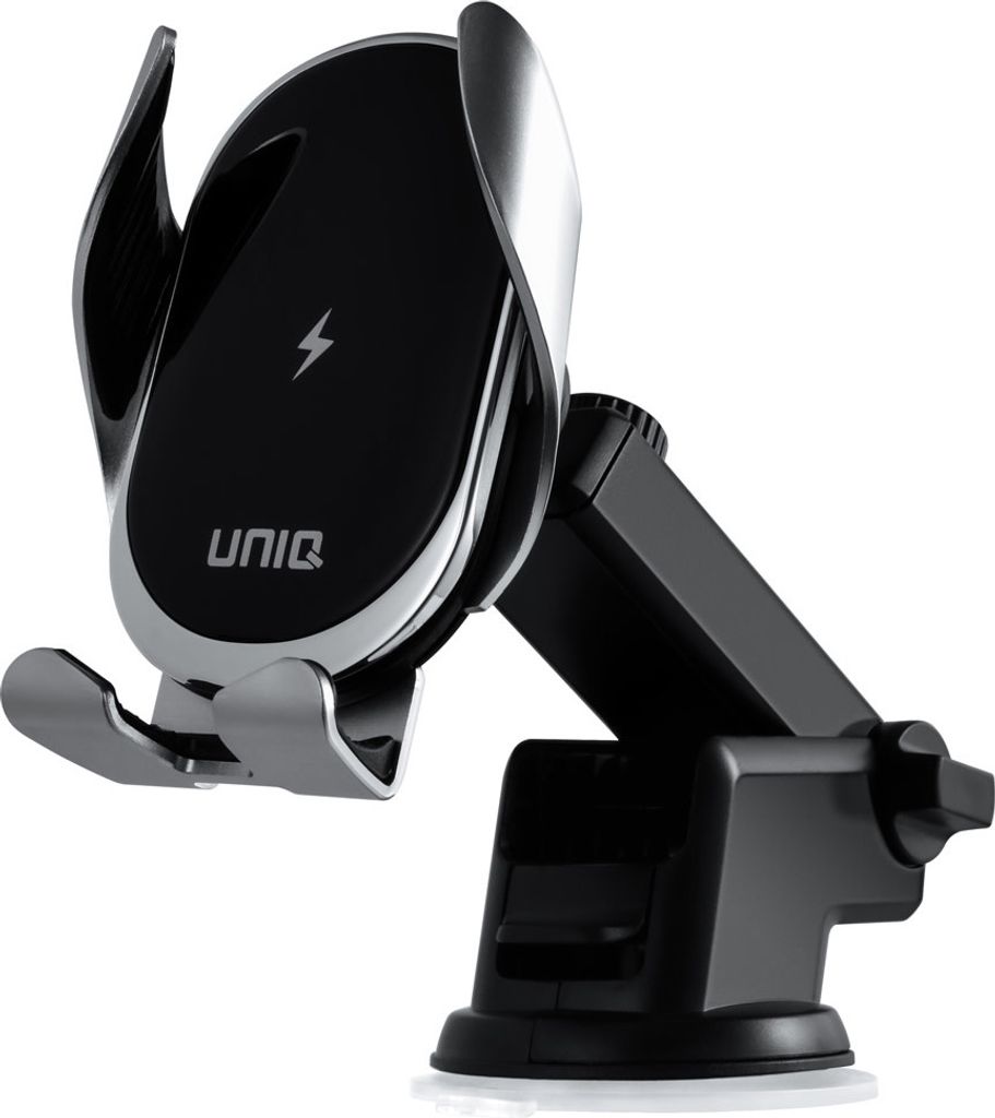 UNIQ Accessory 3-in-1 wireless Phone holder and charger for in the car - Black
