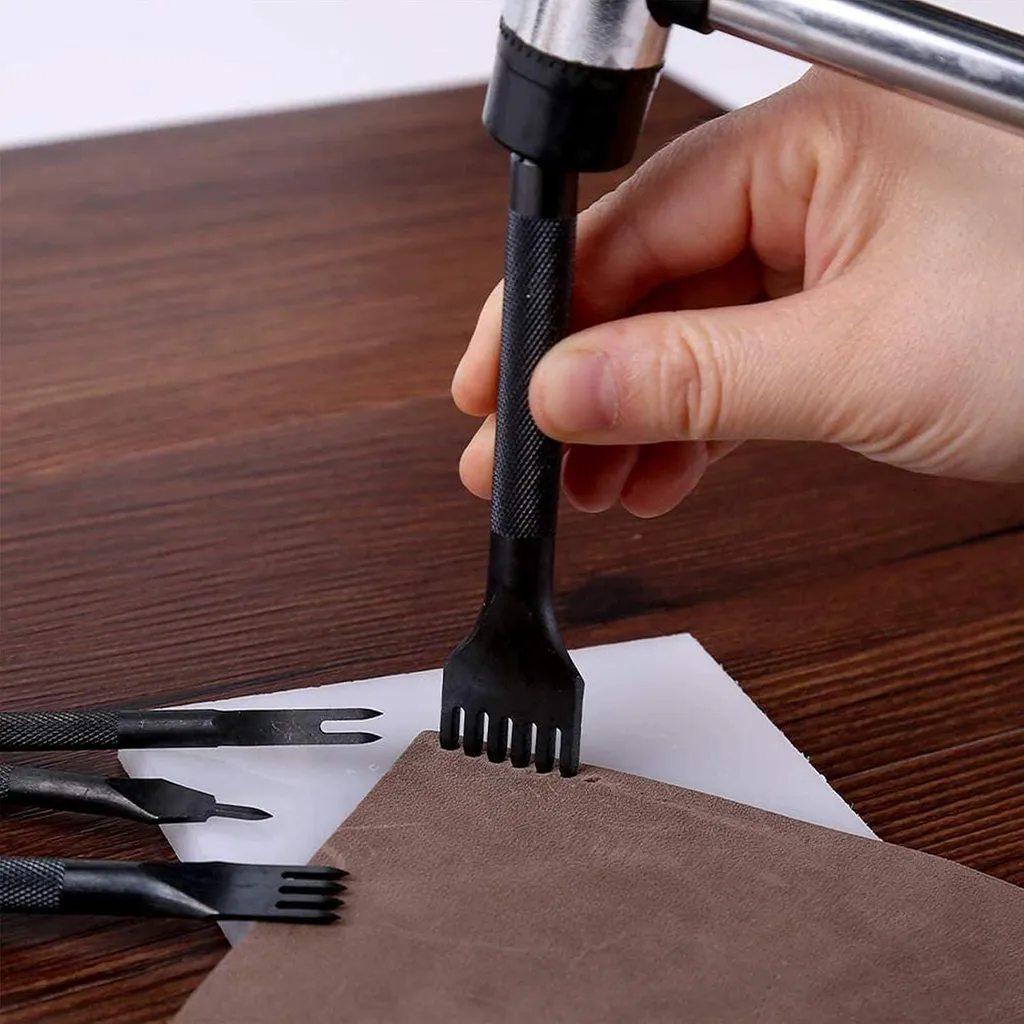 Griffes à frapper pour couture du cuir 4 mm - Set de 4 outils DIY