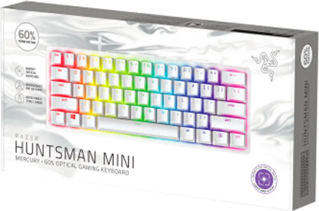 Clavier Gaming Mécanique Razer Huntsman Mini Format 60% Blanc QWERTY - 4