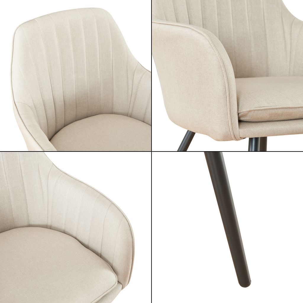 Esszimmerstuhl 'Kannonkoski' im 2er Set Beige Produktbild 8