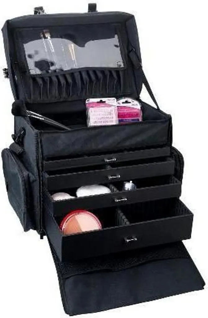 Mallette de maquillage souple Sinelco noire avec bandoulière pratique