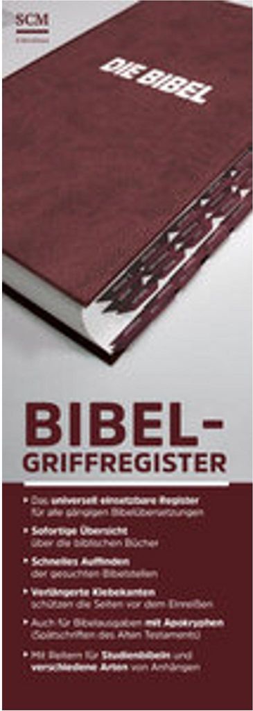 Bibel-Griffregister rot Produktbild 