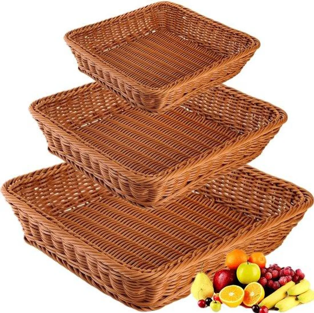 Paniers gigognes robustes 20-30 cm en plastique lavable pour cuisine