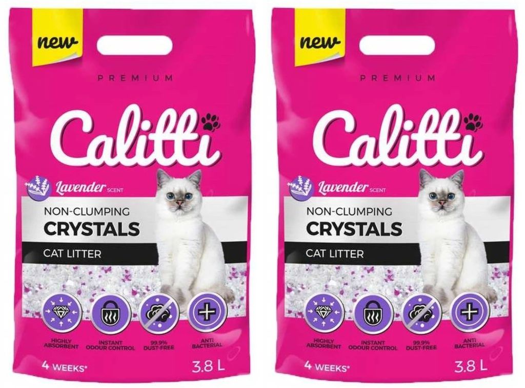 Calitti Crystals silikonowy żwirek lavenda 3,8l x 2 Zdjęcie produktu 