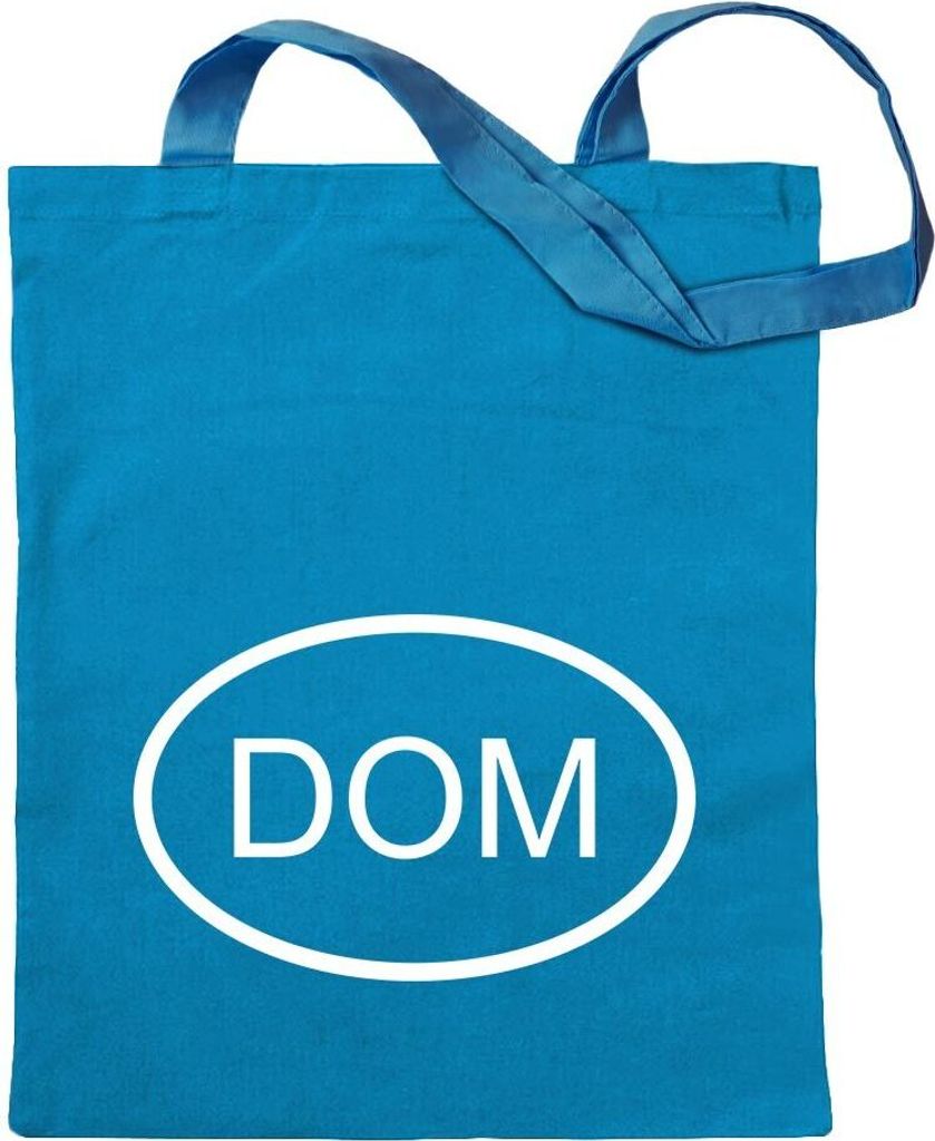 Kiwistar - Baumwolltasche - hellblau - Dominikanische Republik DOM - Tragetasche Stoffbeutel Umhängetasche langer Henkel