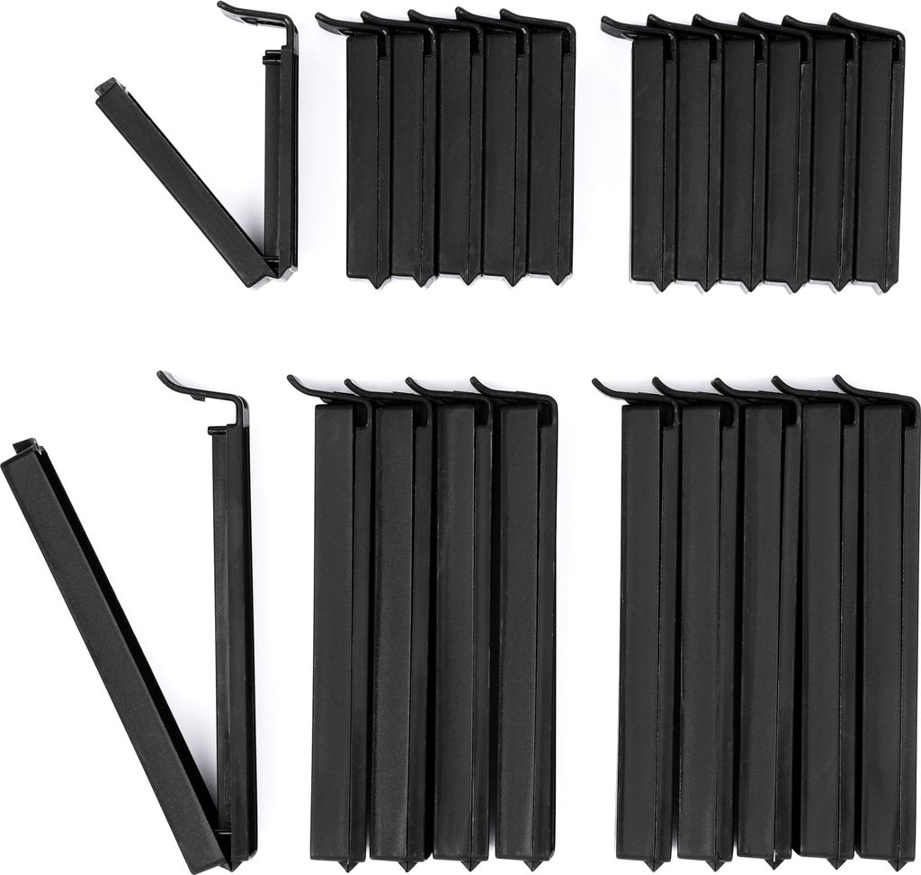 Clips à sacs Vaily® Clips de fermeture noirs - Lot de 22, Image du produit 