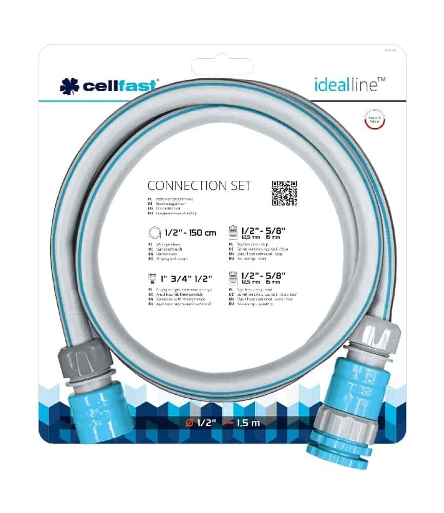 Cellfast - Set di raccordi per tubi da giardino - 1/2" - Immagine del prodotto 