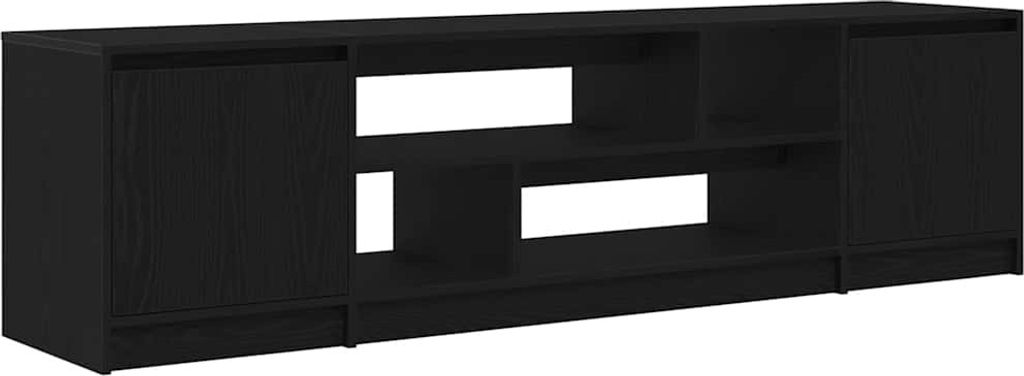 TV-Schrank Schwarz Eiche-Optik 188,5x41x50 cm Holzwerkstoff