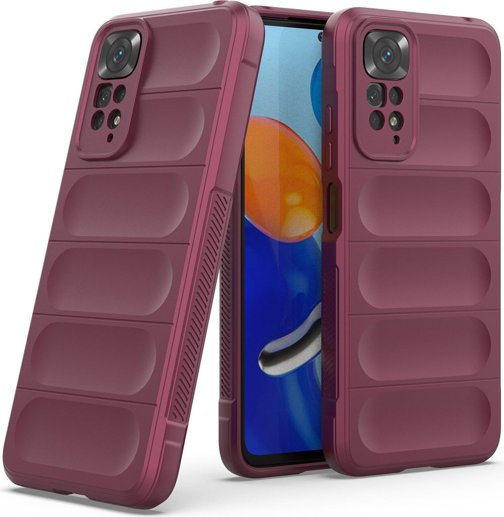 Redmi Note 11S Hülle, Weich TPU Silikon Stossfest Anti-rutsch Schutzhülle für Xiaomi Redmi Note 11 / Note 11S bordeaux