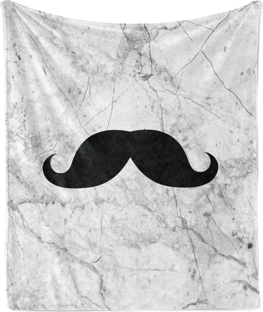 Coperta Design Baffi Retrò ABAKUHAUS | Pile Extra Soft 125x175 cm