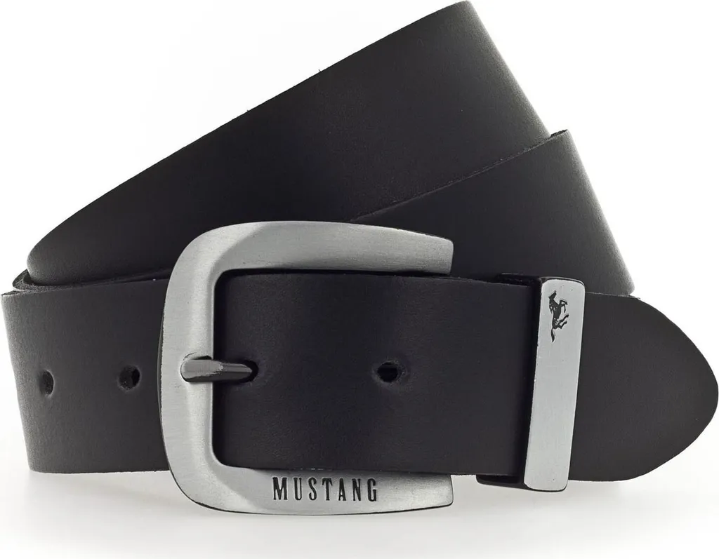 MUSTANG Pelle cintura Leather Belt W130 Black nero