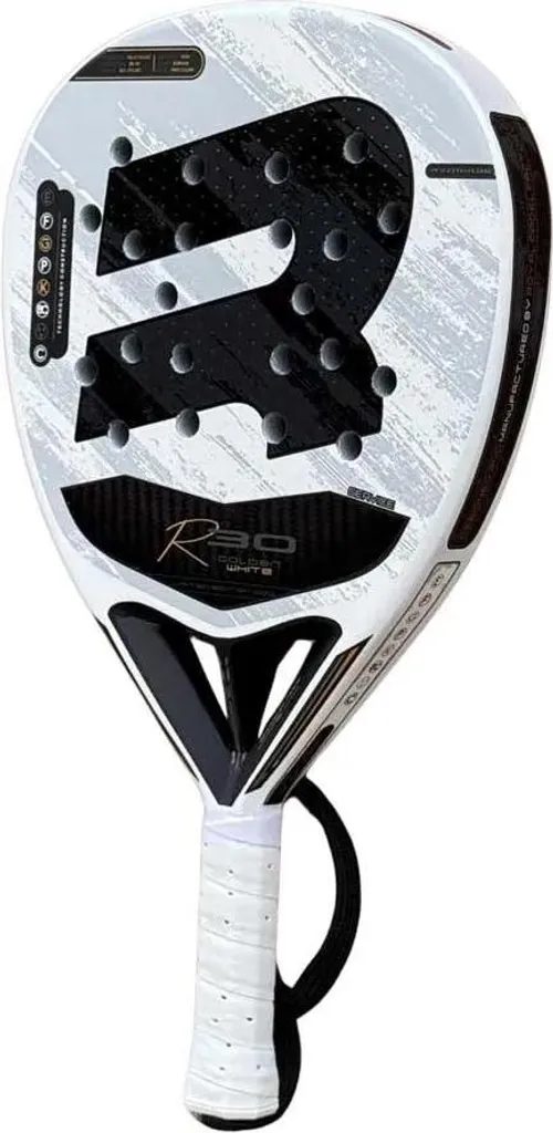 Raquette Padel Royal Padel Argent Antivibration avec Finition Golden White