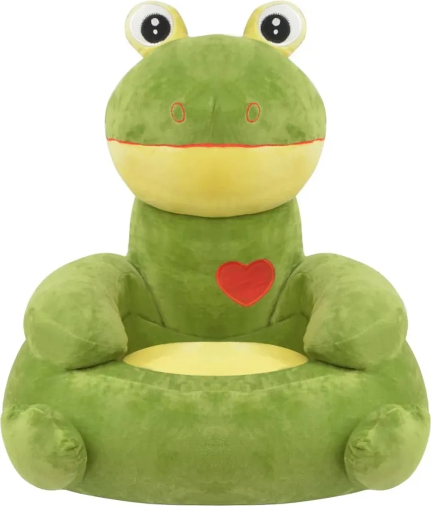 Poltrona Bambini Rana Verde SYFAX™ | Arredo Cameretta Peluche