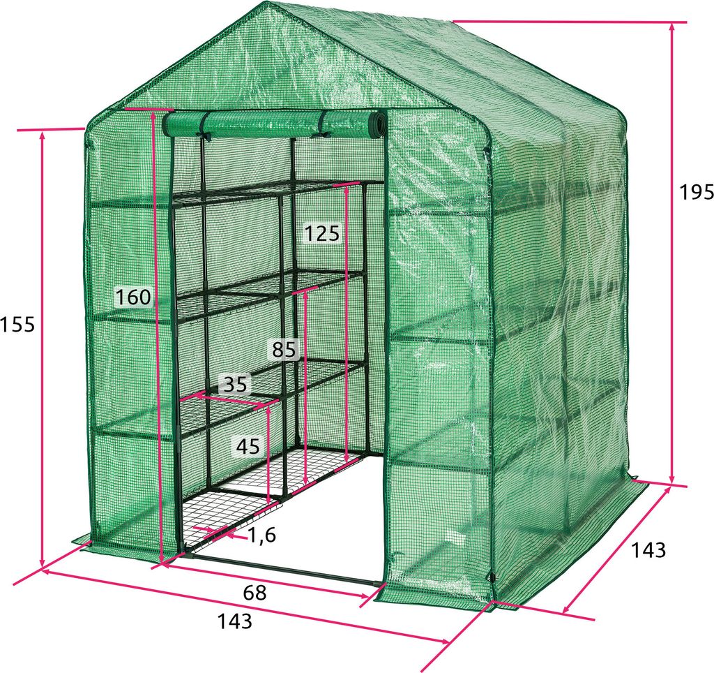 Foliengewächshaus mit quadratischer Grundfläche Produktbild 4