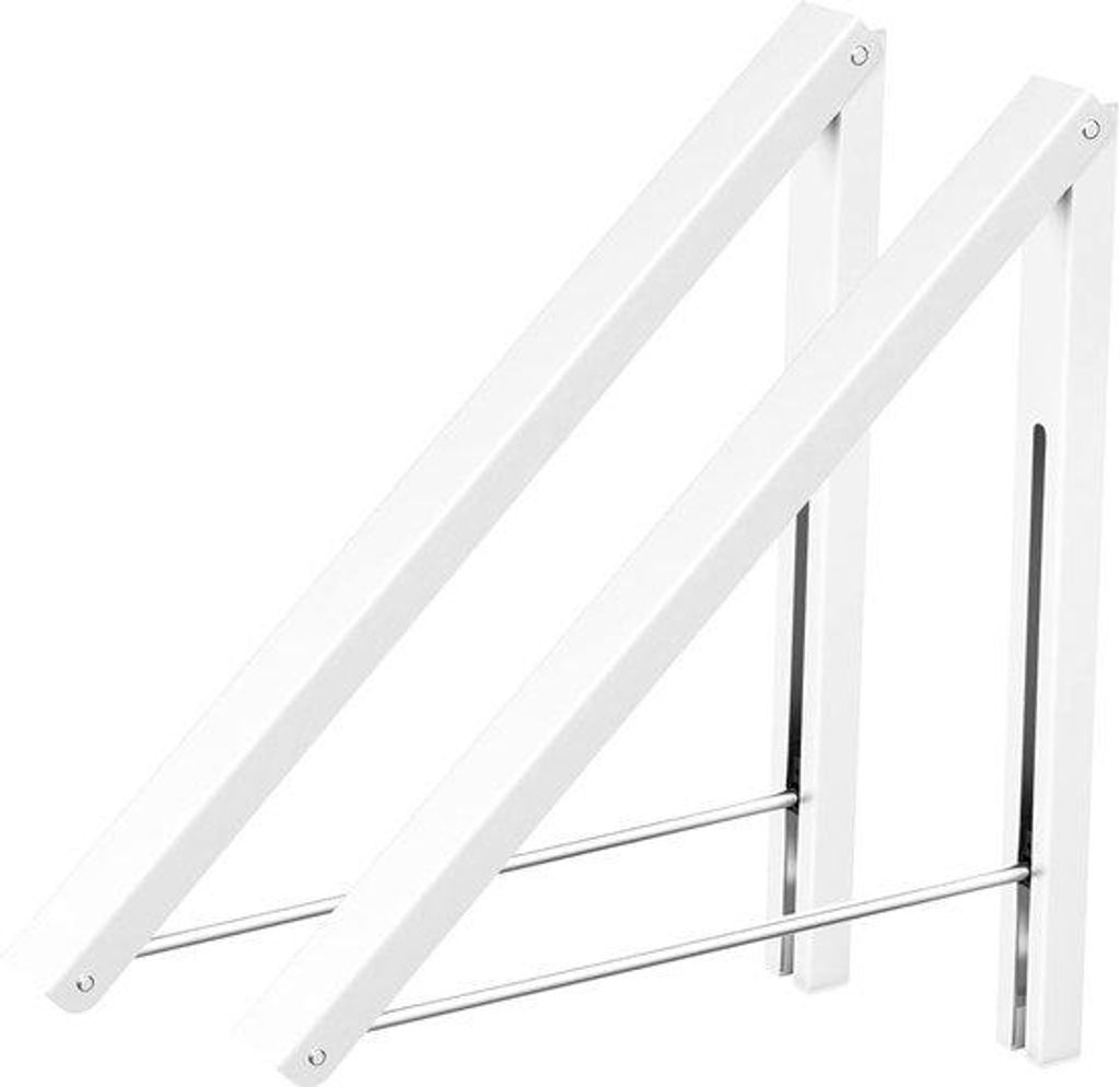 Kompakt Wandhaken, Aluminium, Weiß, Klappbar, Raumsparend