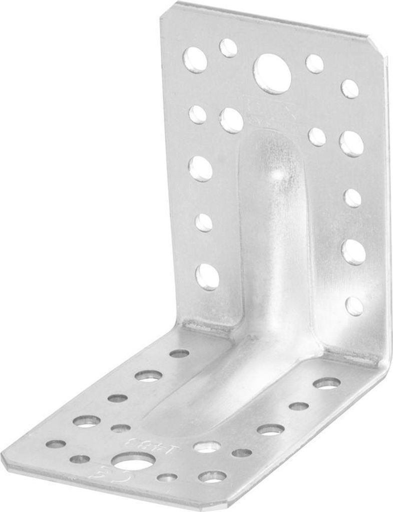 Schwerlast-Winkelverbinder mit Sicke 90 x 90 x 65 mm Produktbild 