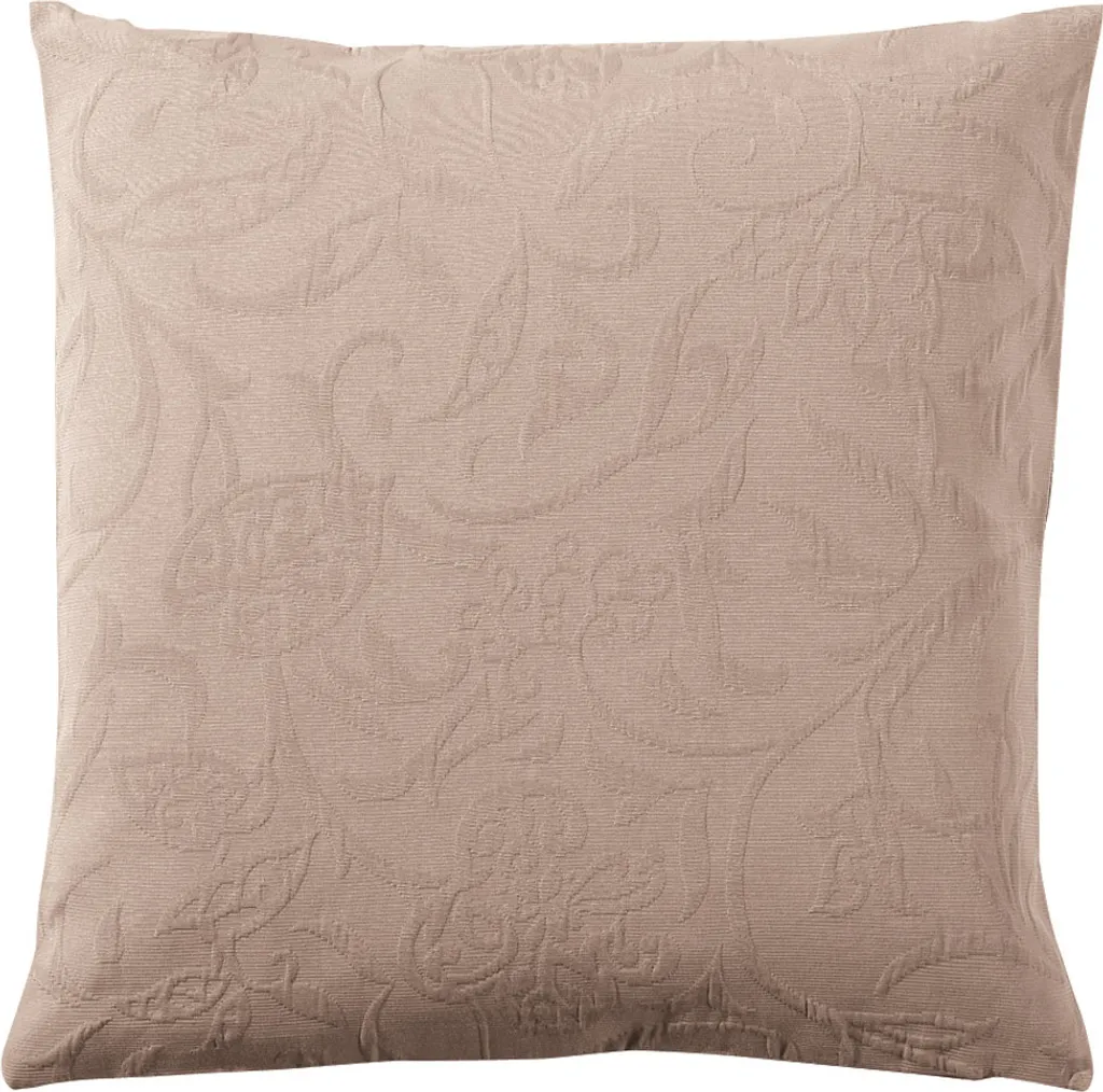 Housse de coussin infroissable CORDOBA piqué nougat 40x40 set de 2 pièces