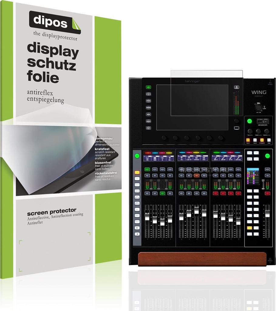 2x Schutzfolie für Behringer Wing Compact matt Displayschutzfolie Folie Display Schutz dipos