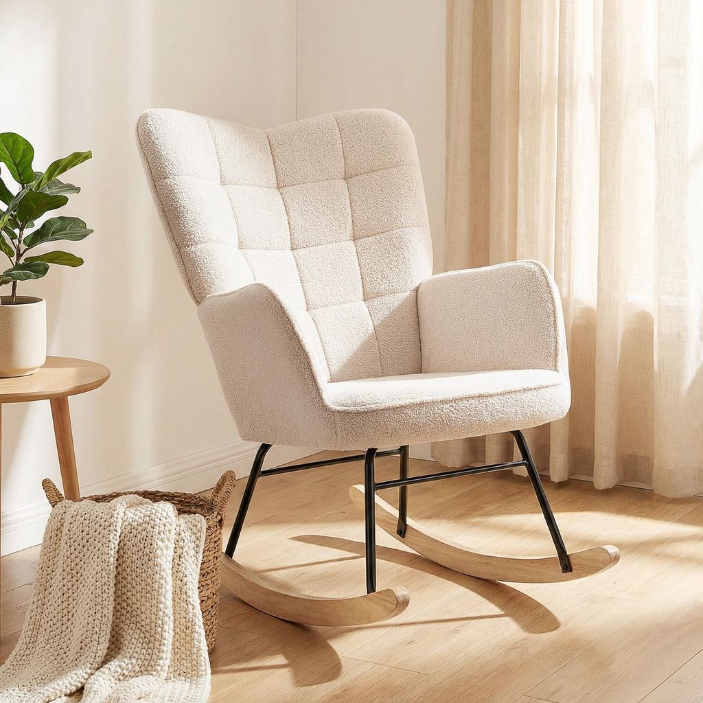 Fotel bujany HOMCOM, fotel relaksacyjny do 120 kg, Zdjęcie produktu 