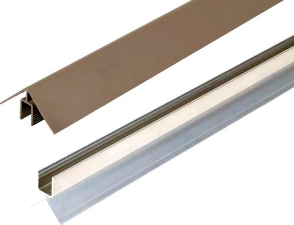 Konsta Eckwinkelset für Fassadenprofil Nativo 2-teilig dunkelbraun 2200 x 50 x 50 mm