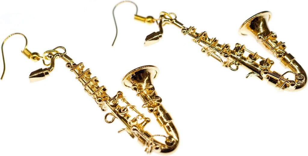 Saxofonohrringe Ohrringe Saxofon Miniblings Jazz Produktbild 