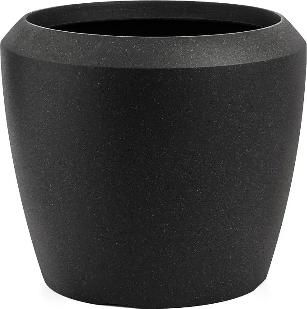 Pot de fleurs G21 robuste charbon de 55cm avec finition mate