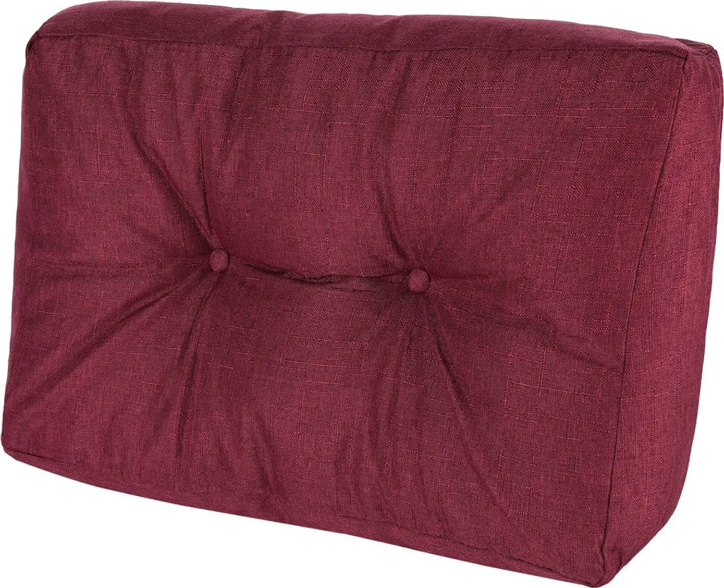 Coussin de palette épais 20cm bordeaux - Confort moelleux 40x60 cm