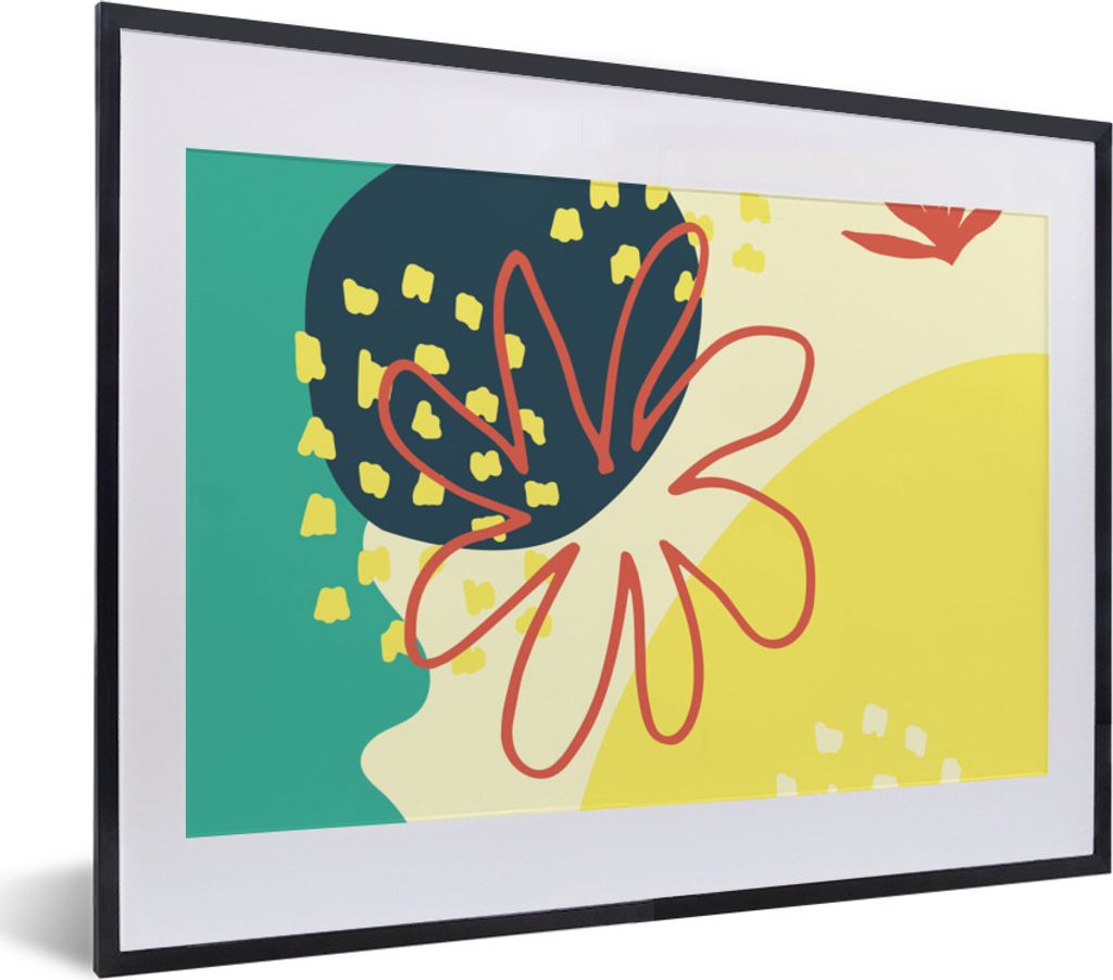 MuchoWow® Gerahmtes Poster Sommer - Blume - Pastell 40x30 Produktbild 