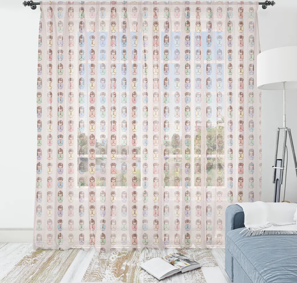 Decorazione Parete Orientale ABAKUHAUS Kokeshi 210x274 Raso Satin