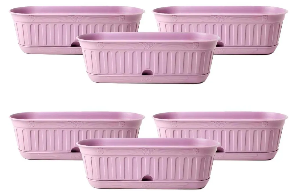 Jardinières lavande Etika Small lot de 6 pour optimiser petits balcons
