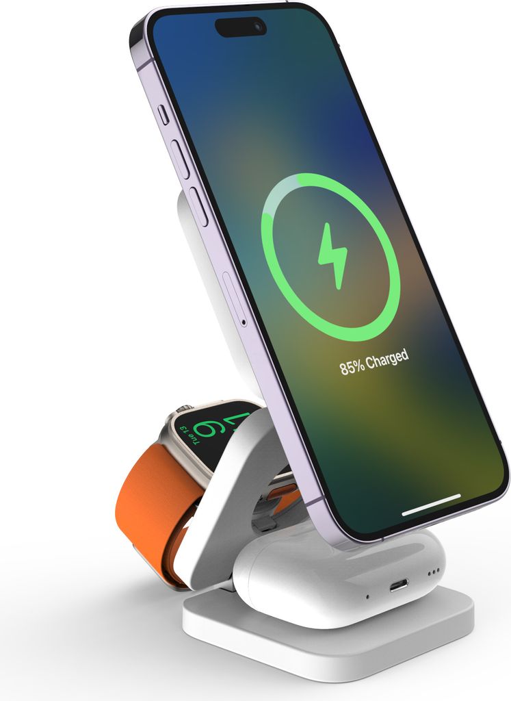 Cubenest 3v1 Skládací bezdrátová magnetická nabíječka E310 Obrázek produktu 