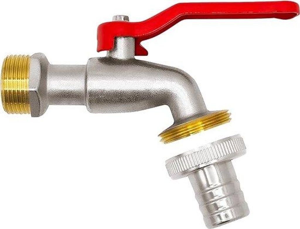 Gartenwasserhahn, Accessoires aus Edelstahl
