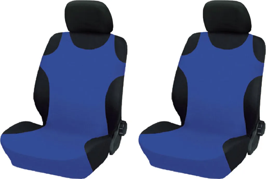 SE87014 Coprisedili Auto in Cotone Blu 2 Pezzi - Comfort Universale