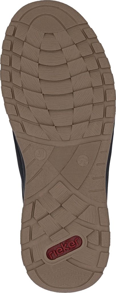 Rieker Herren Sneaker bequem mit loser Einlage und Gummizug 03365, Größe:46 EU, Farbe:Schwarz