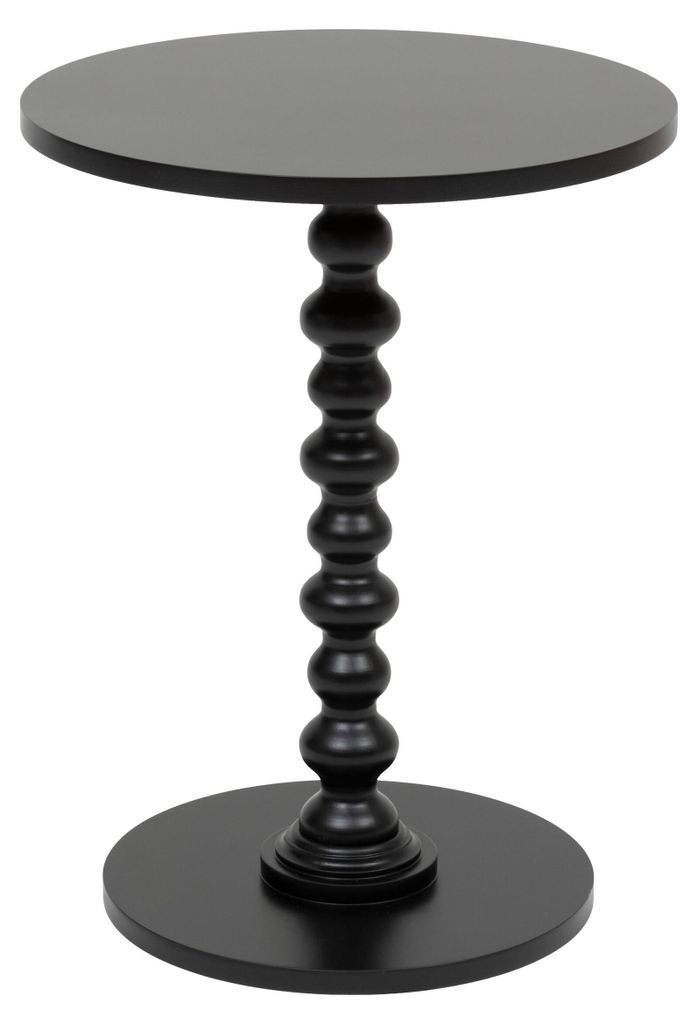 Skladací stôl ALIX s ozdobnou nohou, Ø 38 cm, čierny Obrázok produktu 